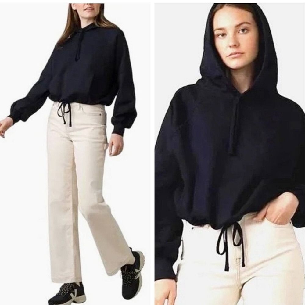 NWT|PrAna Ziller Navy Blue Wool-Blend Sweatshirt, MEDIUM